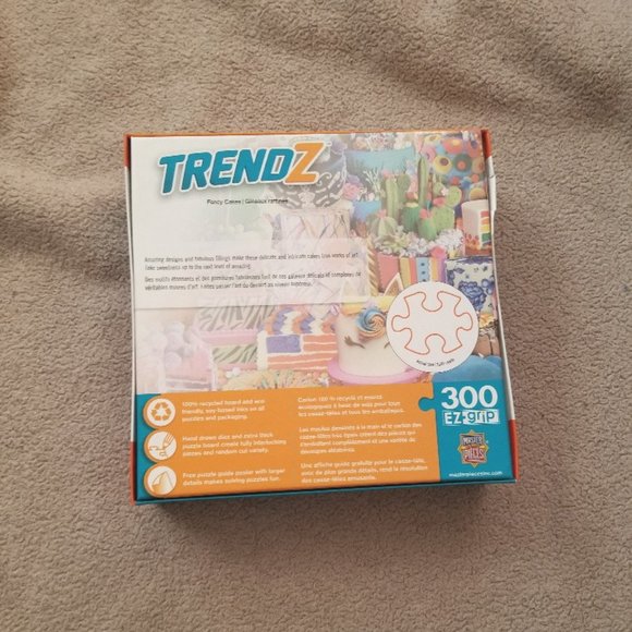 Fancy Cakes - MasterPieces TRENDZ Puzzle, 300 EZ Grip Large Pcs - BONUS POSTER - Picture 2 of 3
